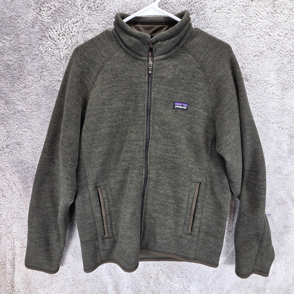 Patagonia Jacket Mens Medium Green Better Sweater Fleece Full Zip Outdoor Hiking